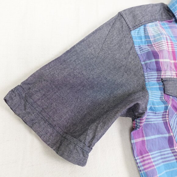 SEAN JOHN Shirt Mens Medium Short Sleeve Colorful Collared Button Up - Picture 5 of 10